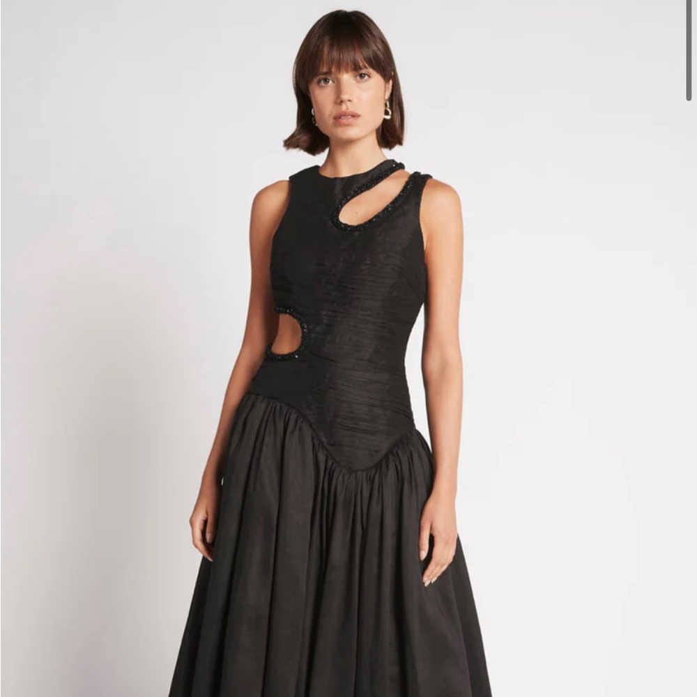 Jolie Abstract Cut Out Midi Dress